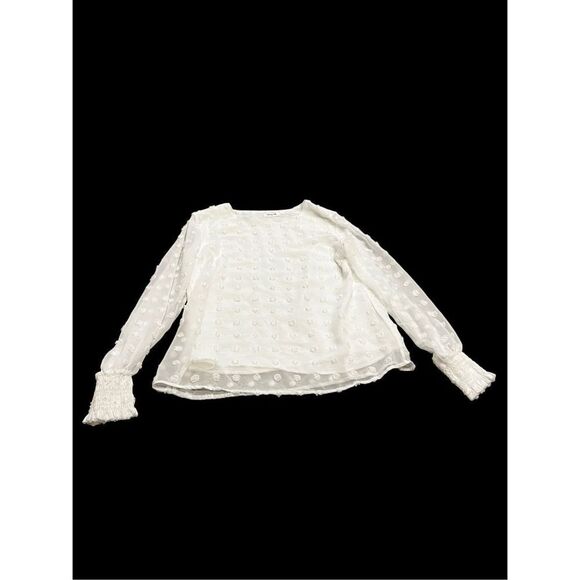 Blooming Jelly Womens Chiffon Blouses Elegant Lantern Long Sleeve Round Neck Top - Picture 2 of 3
